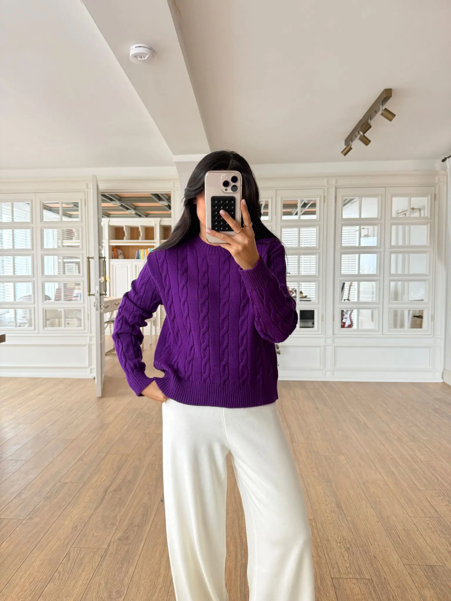 Ohio Saç Örgü Triko - Mor, Standart