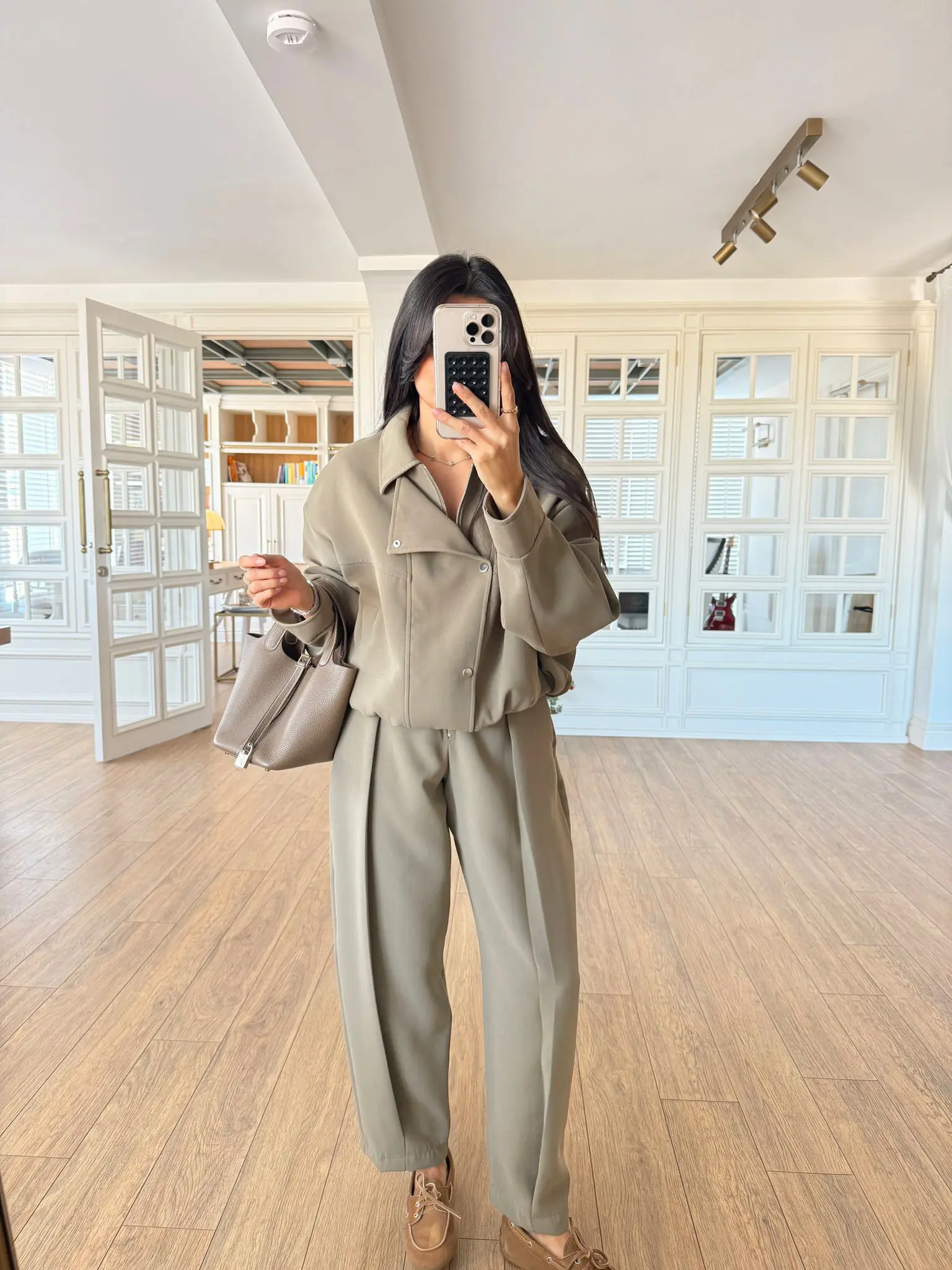 Timberlake Fermuarlı Tek Pensli Çıt Çıt Düğmeli Ceket-Pantolon Takım