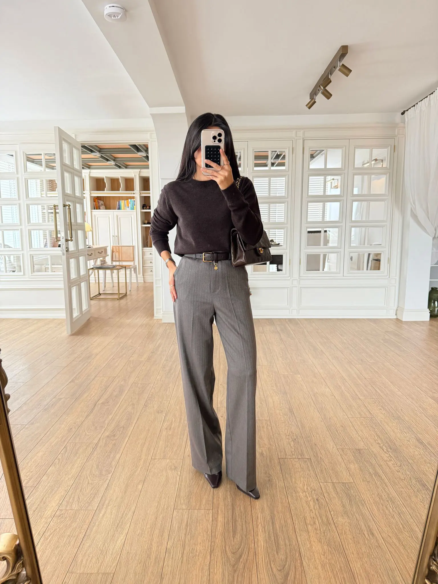 Awiko Balıksırtı Poliviskon Palazzo Pantolon