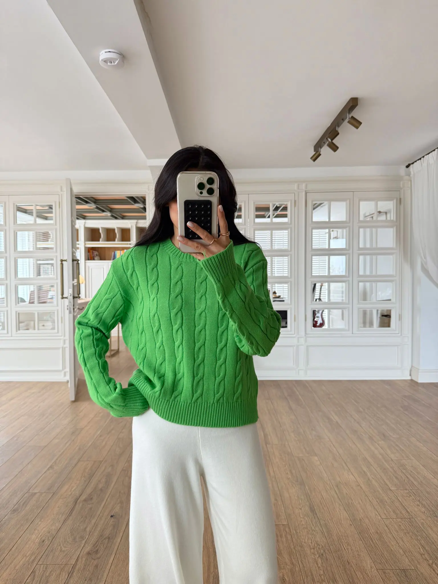 Ohio Saç Örgü Triko - Fıstık Yeşili, Standart