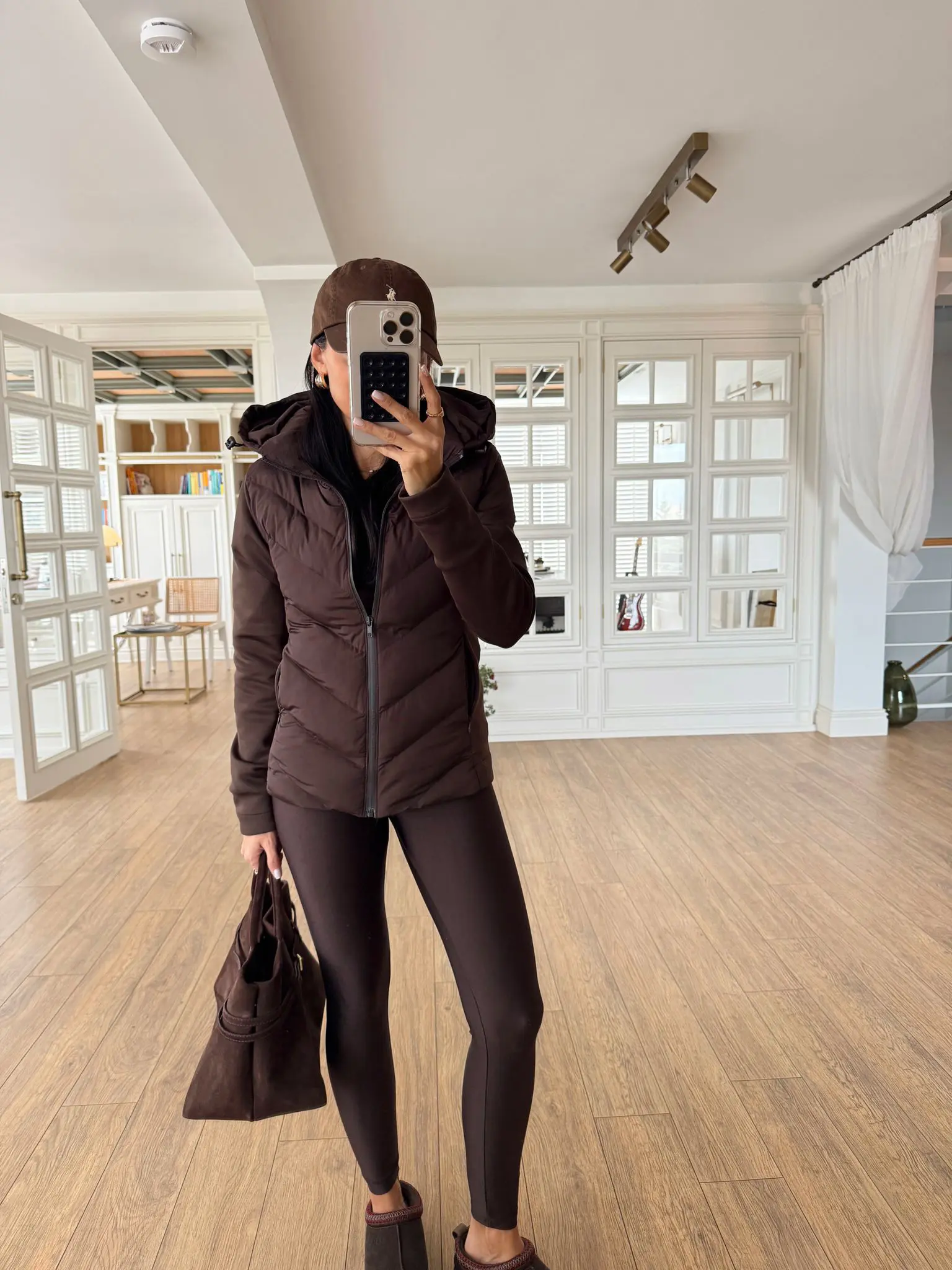 Aron Kapüşonlu Kolları Dalgıç Kumaş Mont