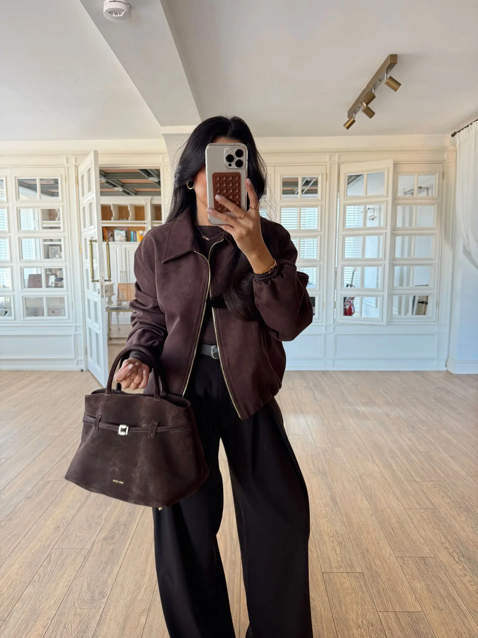 Taric Gold Fermuarlı Süet Bomber Ceket