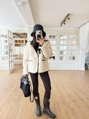 Çift Taraflı Çift Cepli Mont