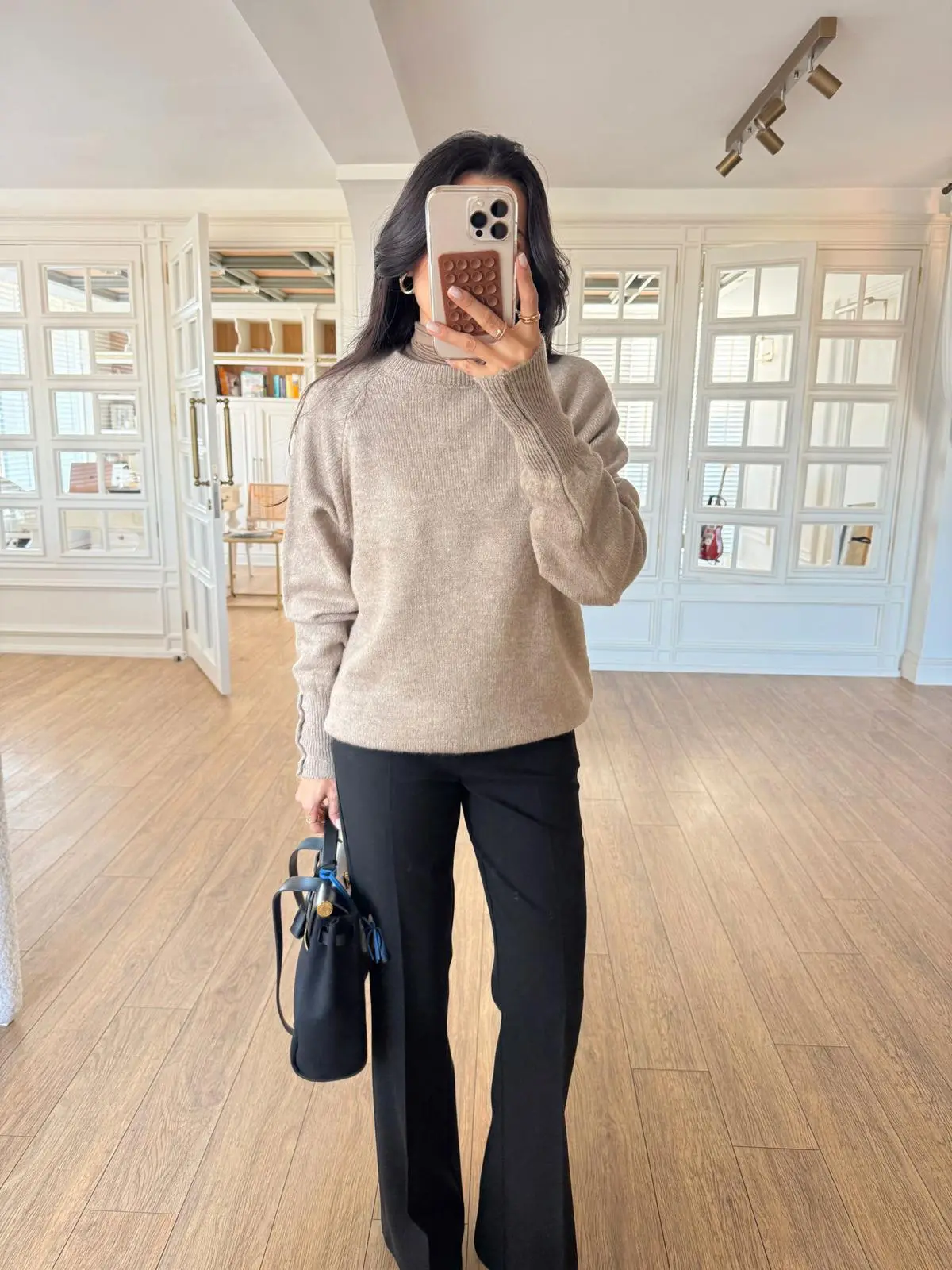 Shellp Kol Droplu Triko - Vizon, Standart