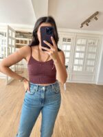 Bordo/Kahve  Sport Crop Top