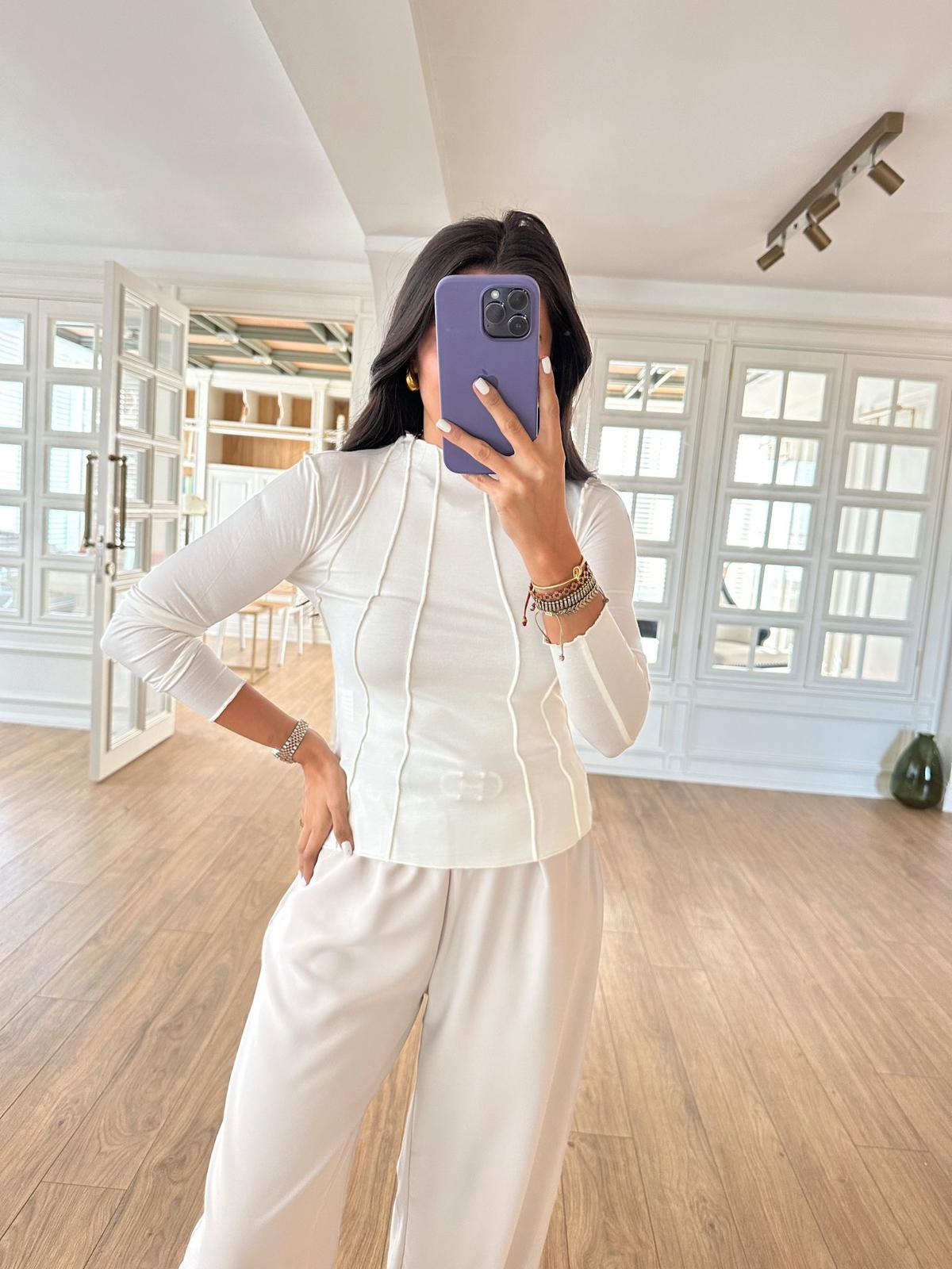 Minth Ters Dikişli Uzun Kol Bluz