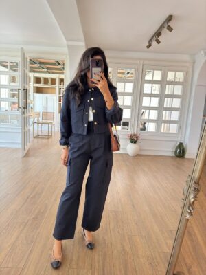 Tossy Kuşaklı Kargo Cepli Kanvas Pantolon