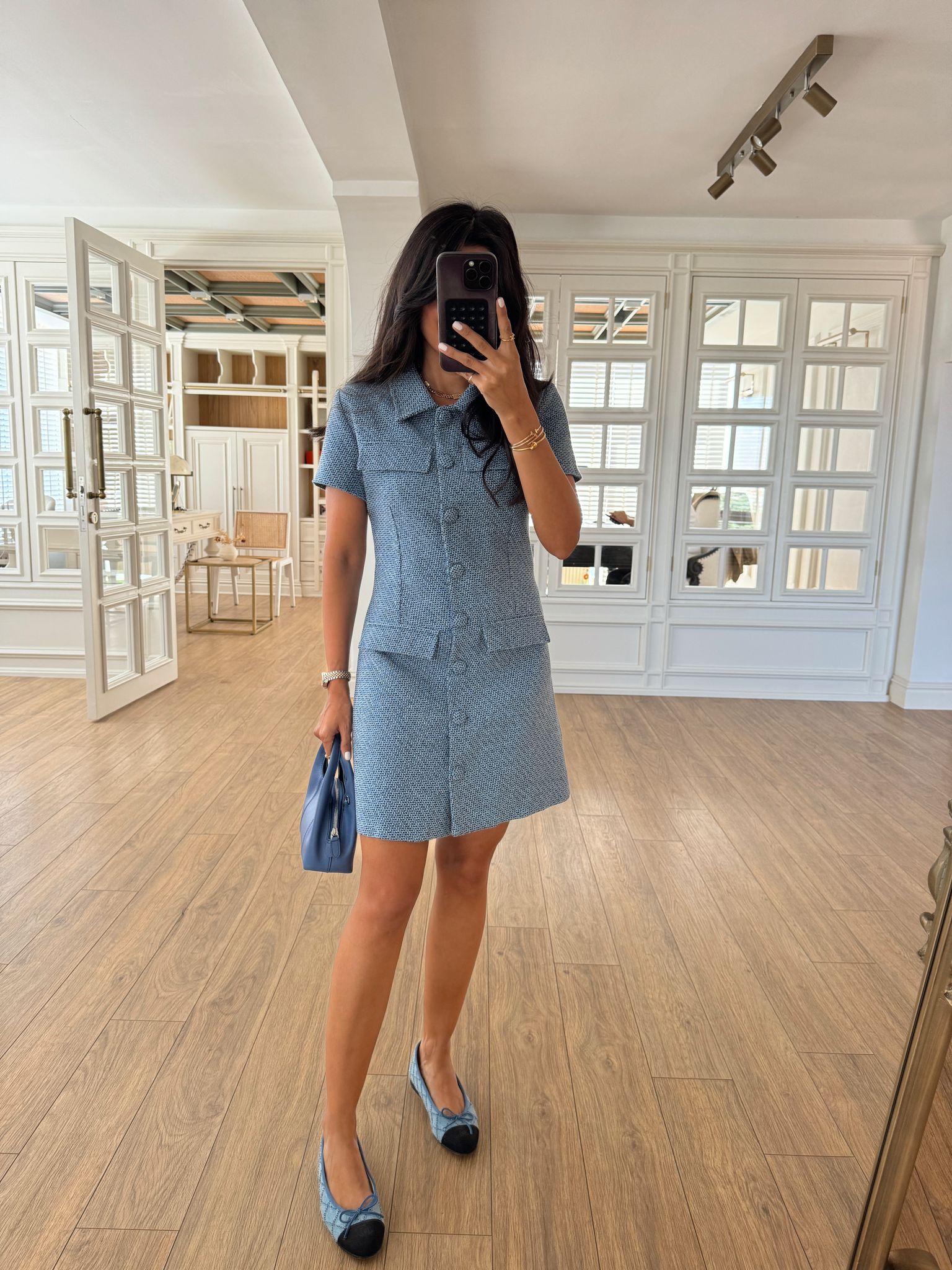 Tüvit Süs Cep Detaylı Premium Mini Elbise