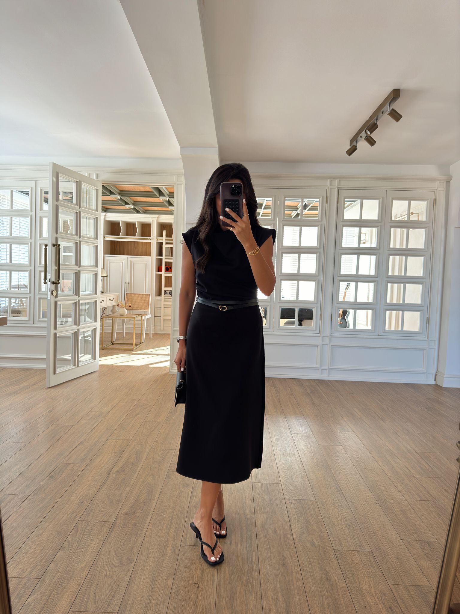 Cennes Zr Yandan Fermuarlı Drape Detaylı Kemerli Elbise