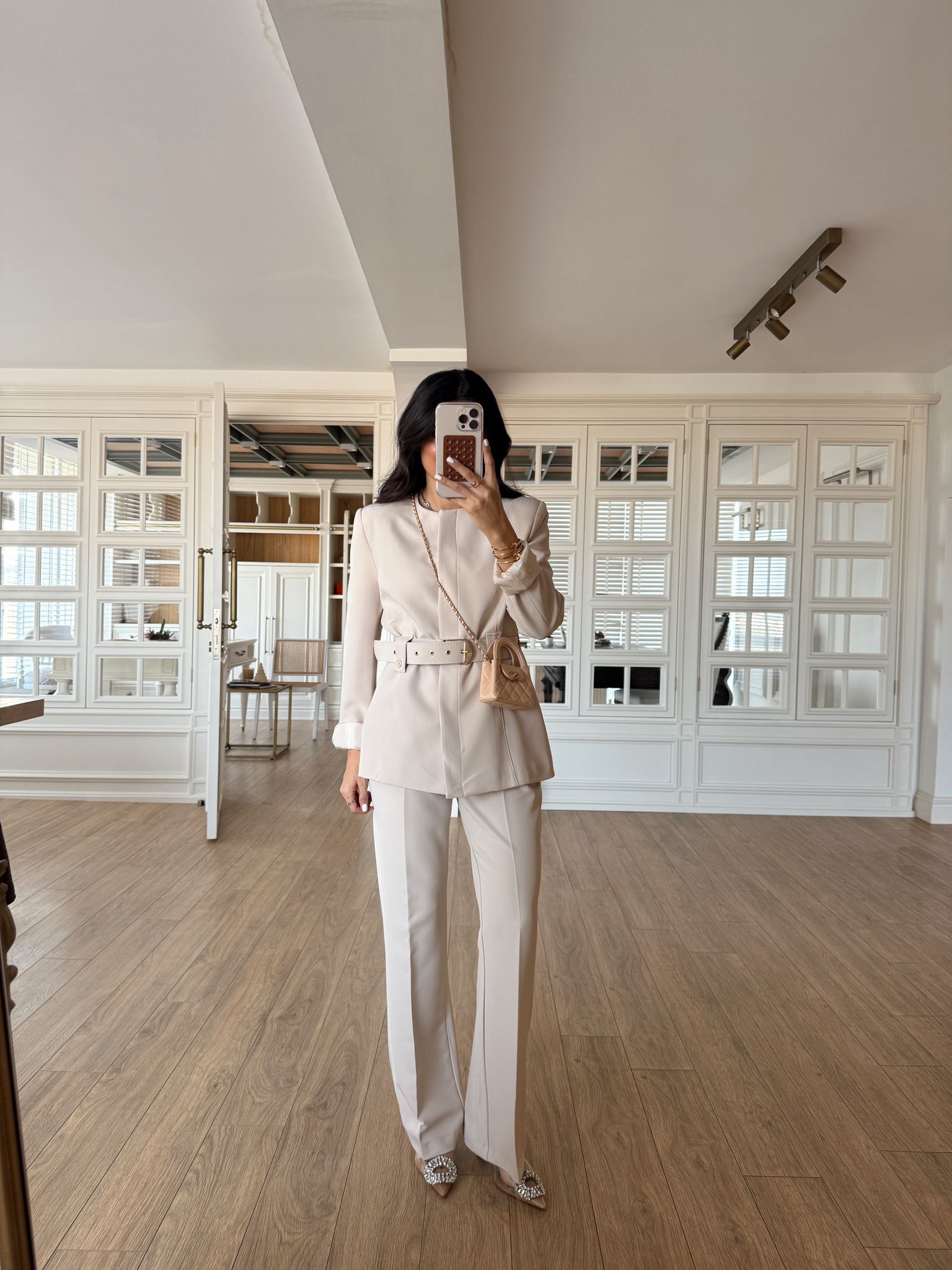 Helen Kemerli Gizli Patlı Premium Ceket-Pantolon Takım