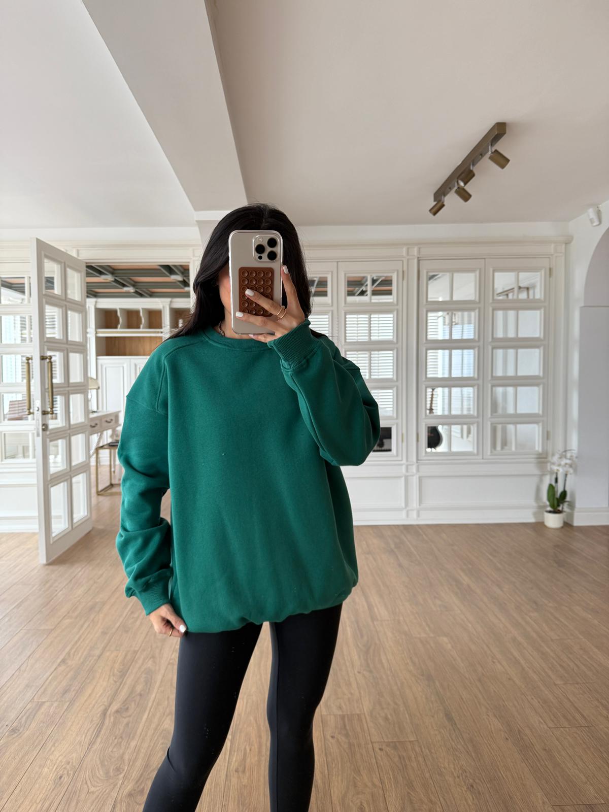 Veylo Bisiklet Yaka İçi Polarlı Basic Sweat