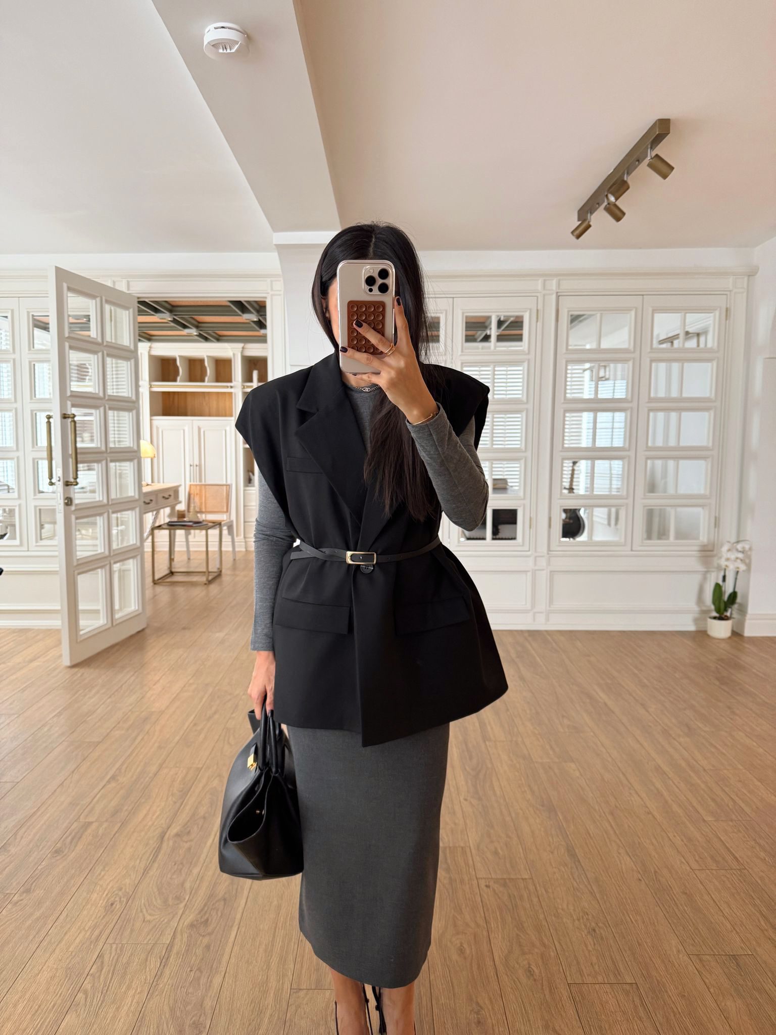 Onohod Kemer Detaylı Oversize Yelek