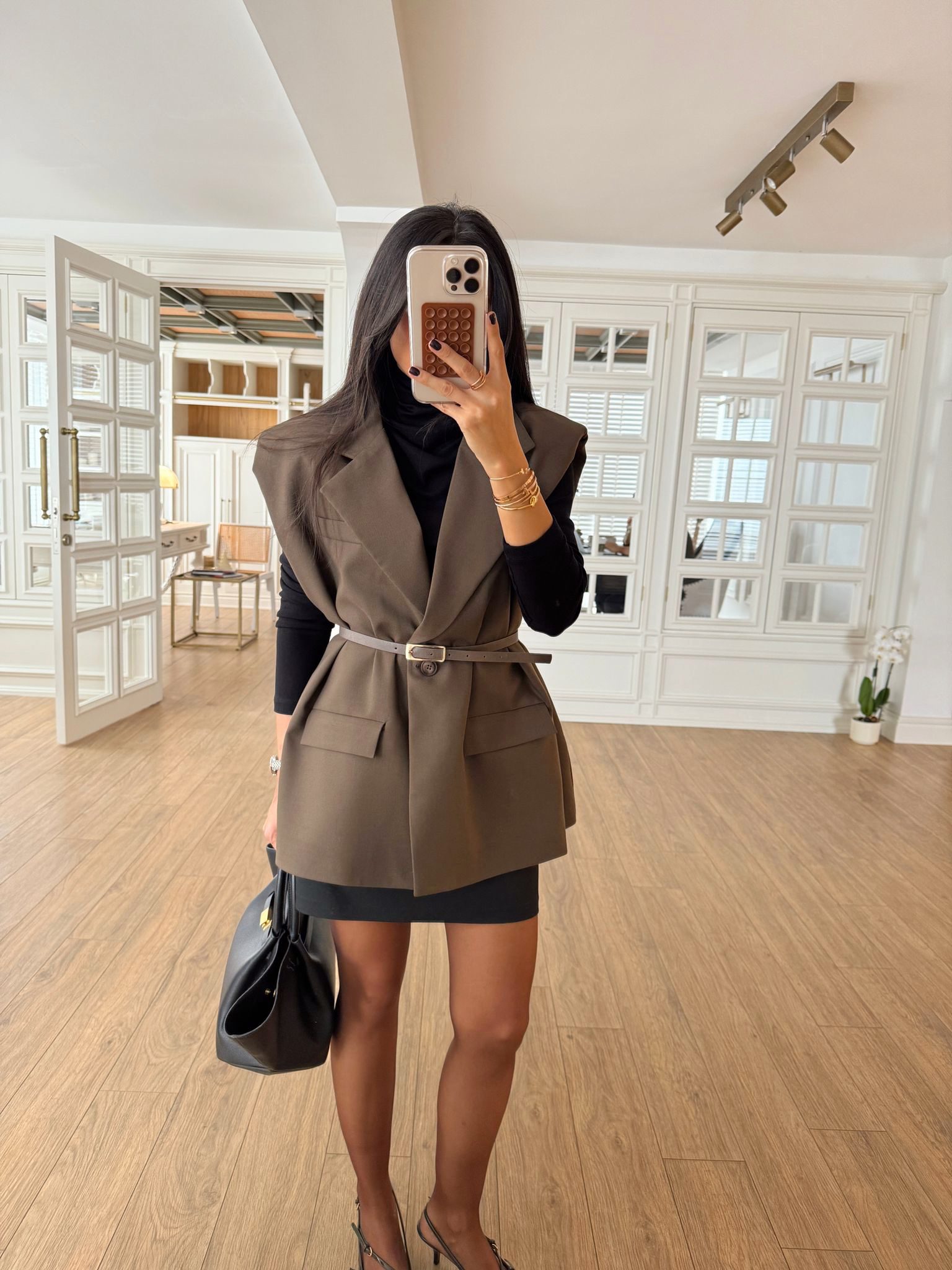 Onohod Kemer Detaylı Oversize Yelek