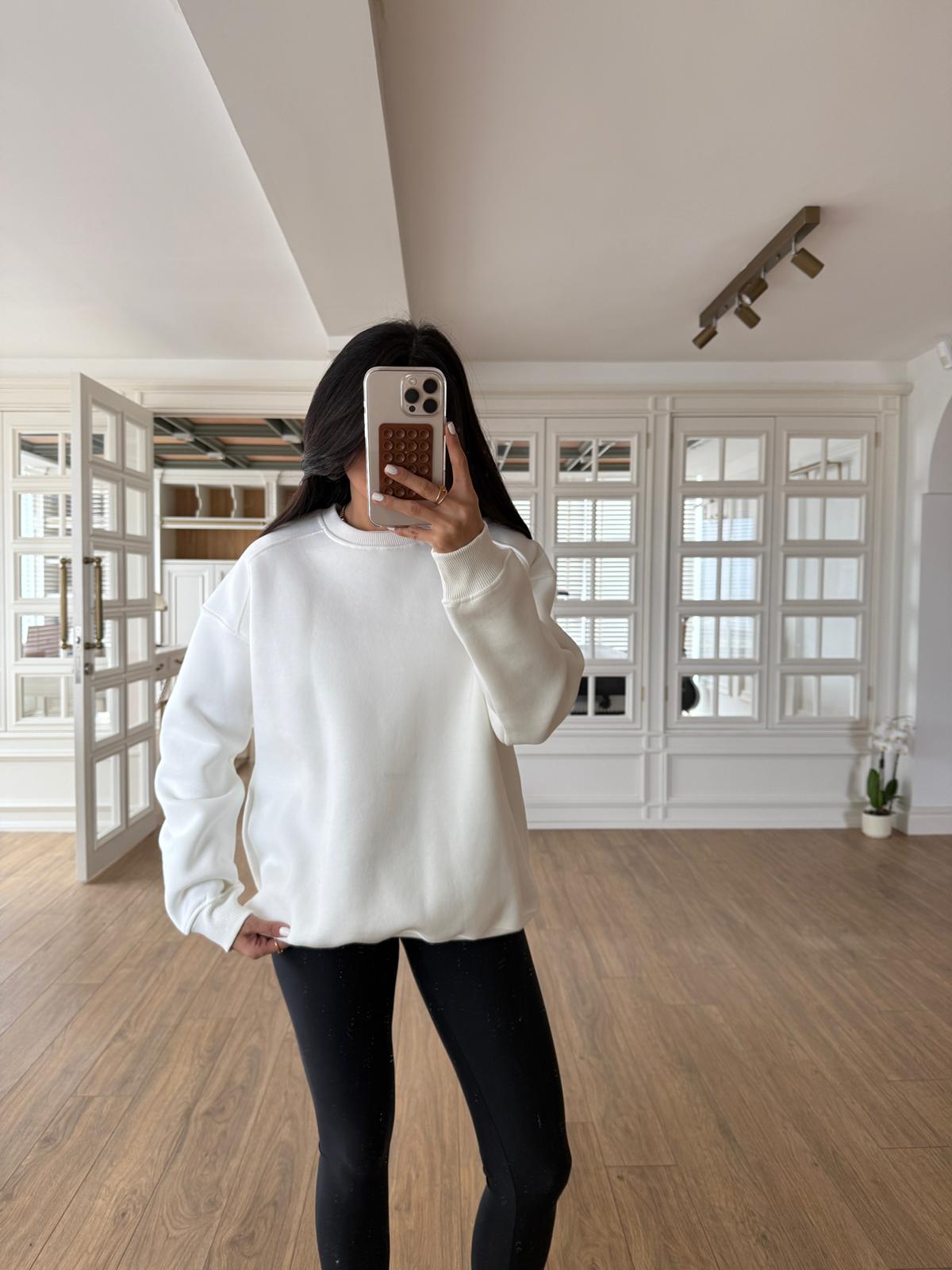 Veylo Bisiklet Yaka İçi Polarlı Basic Sweat