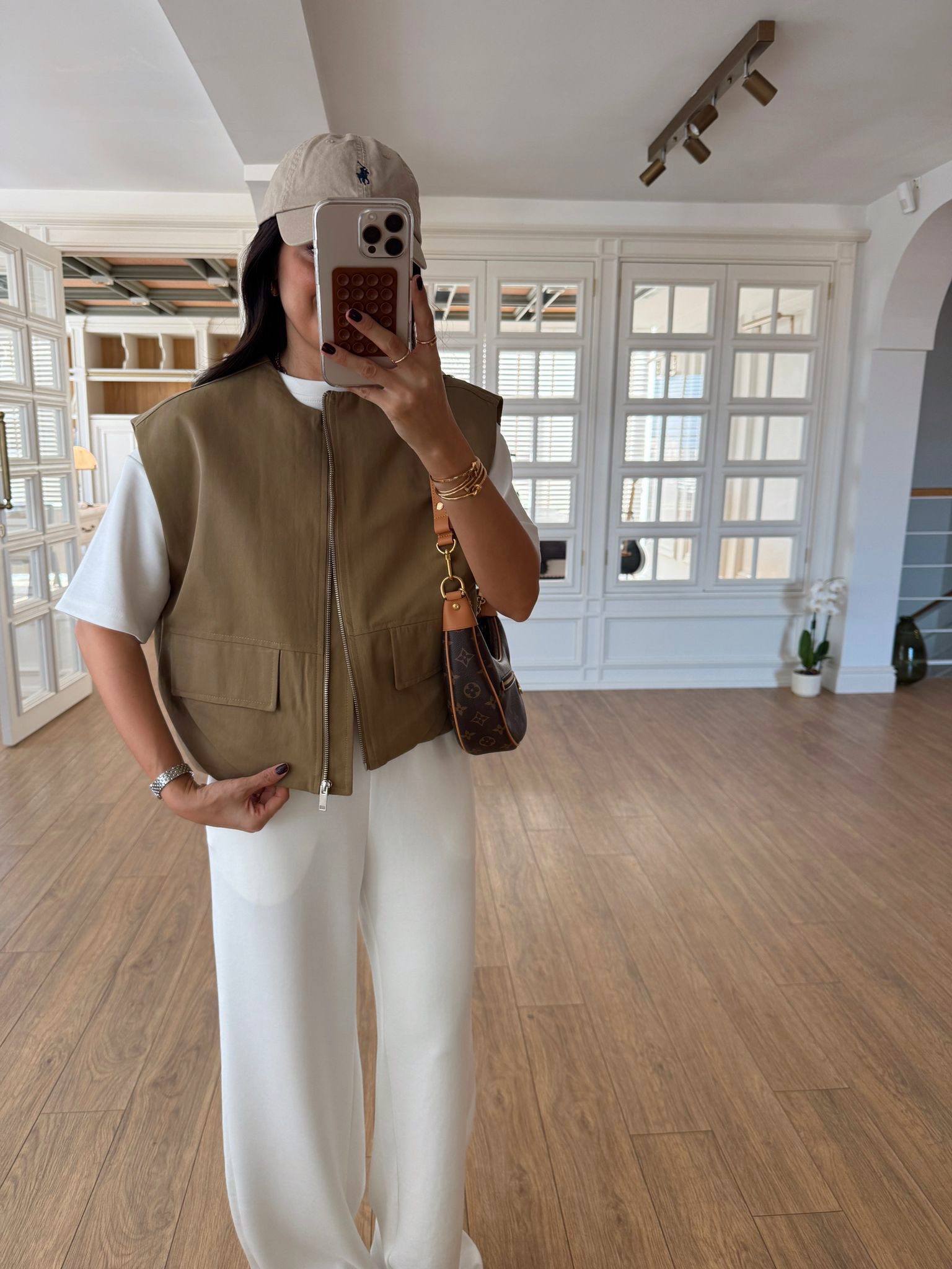 Tio Gold Fermuarlı Cepli Premium Gabardin Yelek
