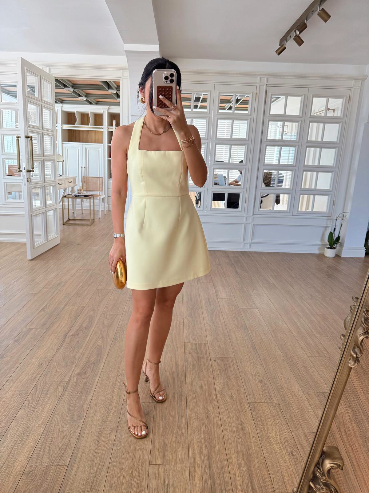 Nesso Boyun Bağlamalı Mini Elbise