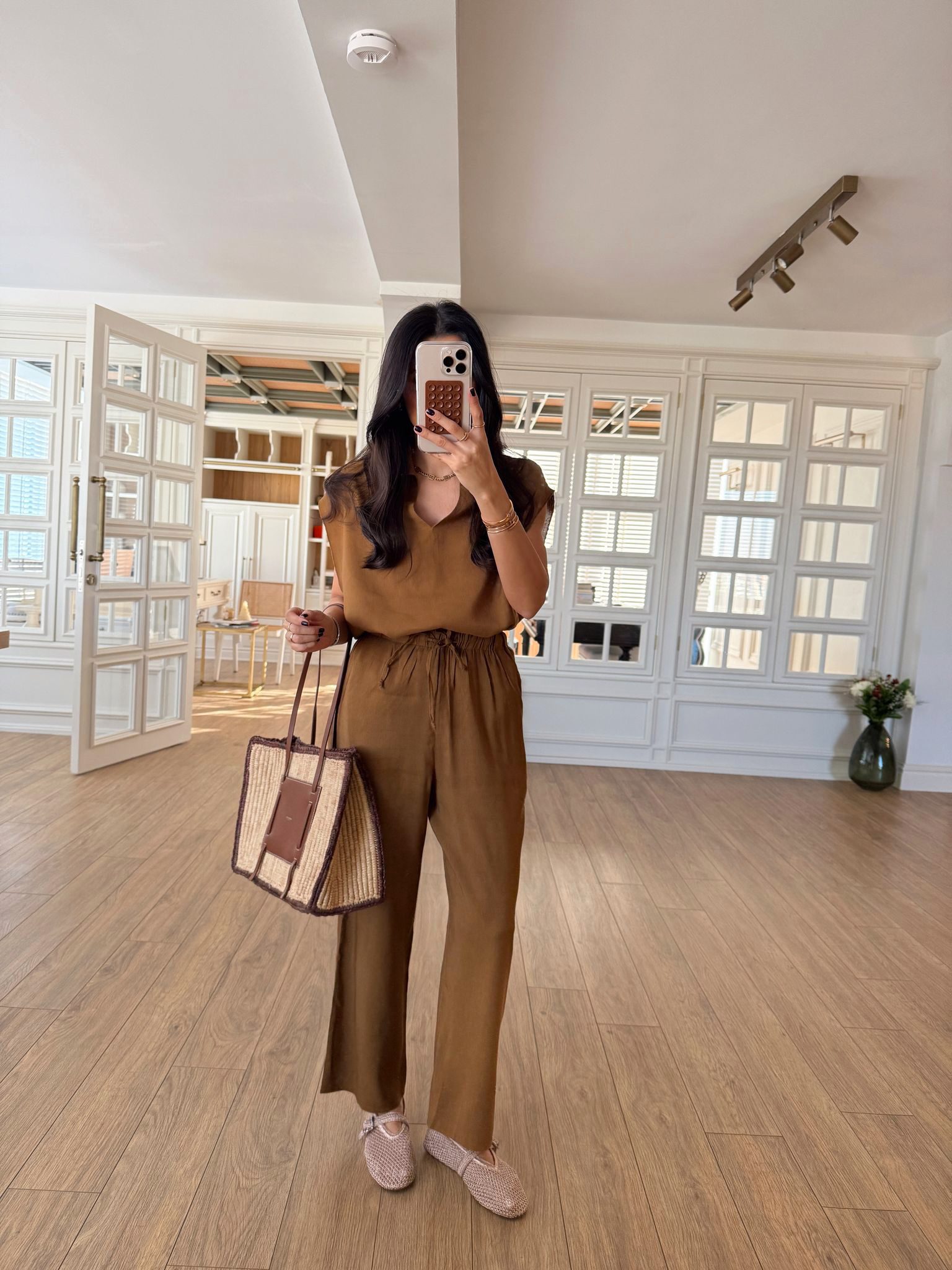 Rismill V Yaka Kolsuz Bluz-Pantolon Takım