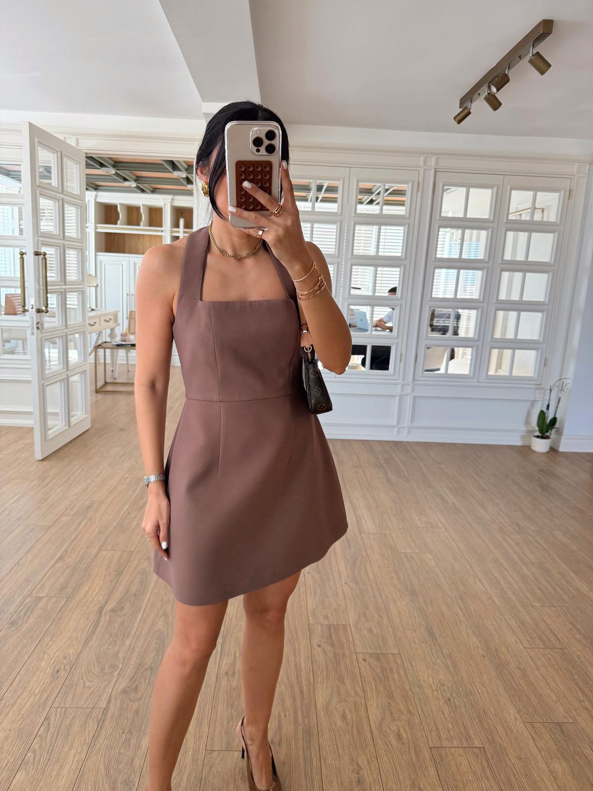 Nesso Boyun Bağlamalı Mini Elbise
