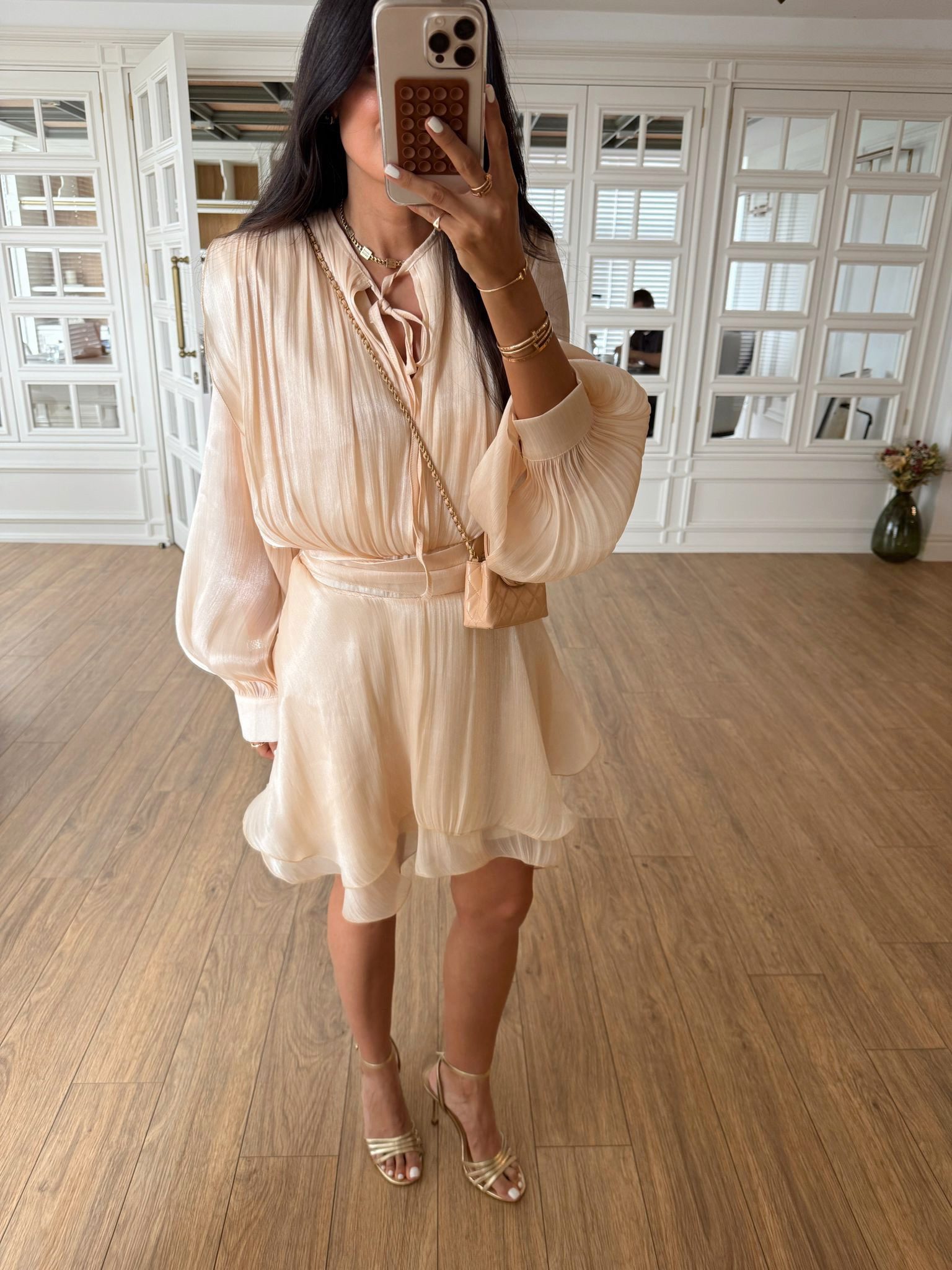 Danielle Parlak Volanlı Mini Elbise