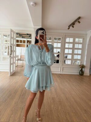 Danielle Parlak Volanlı Mini Elbise