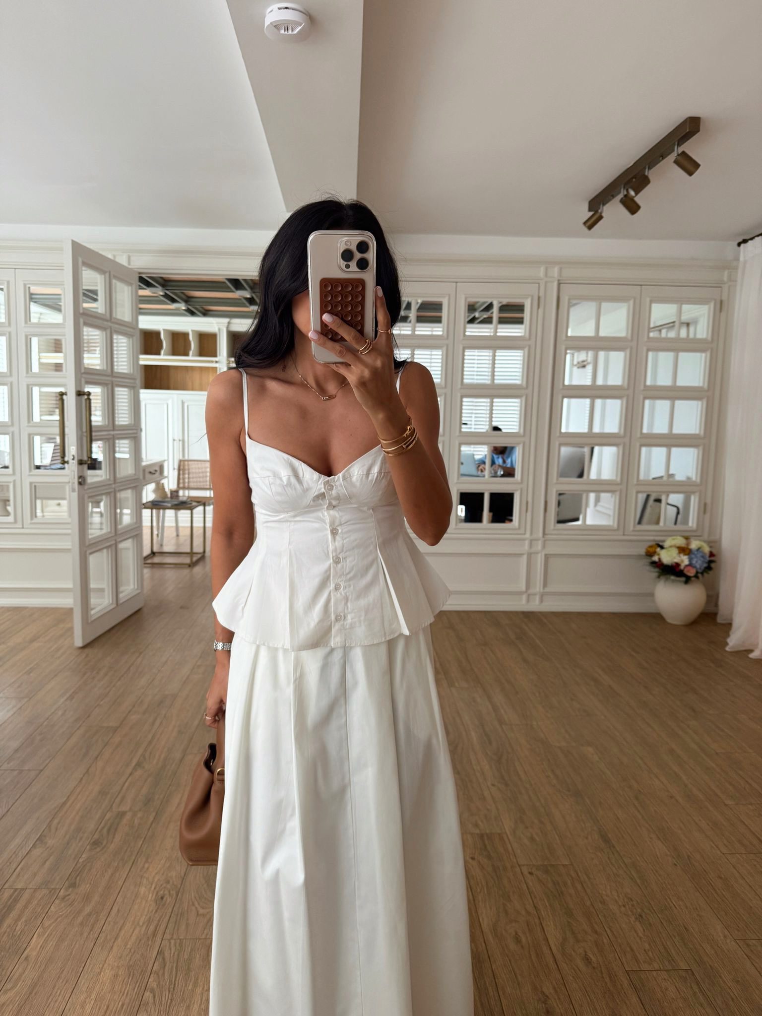 Keyla Eteği Volanlı Askılı Bluz