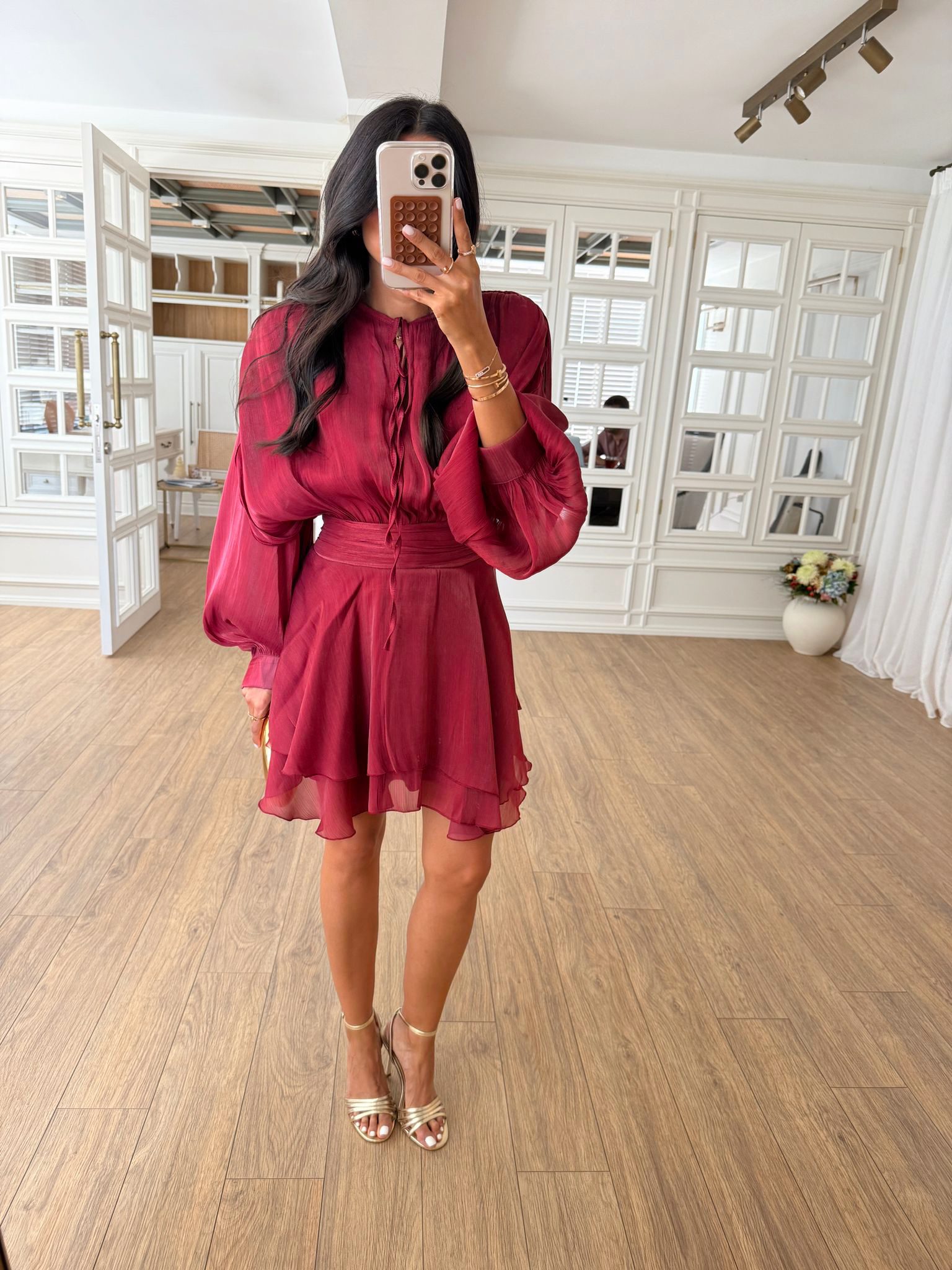 Danielle Parlak Volanlı Mini Elbise