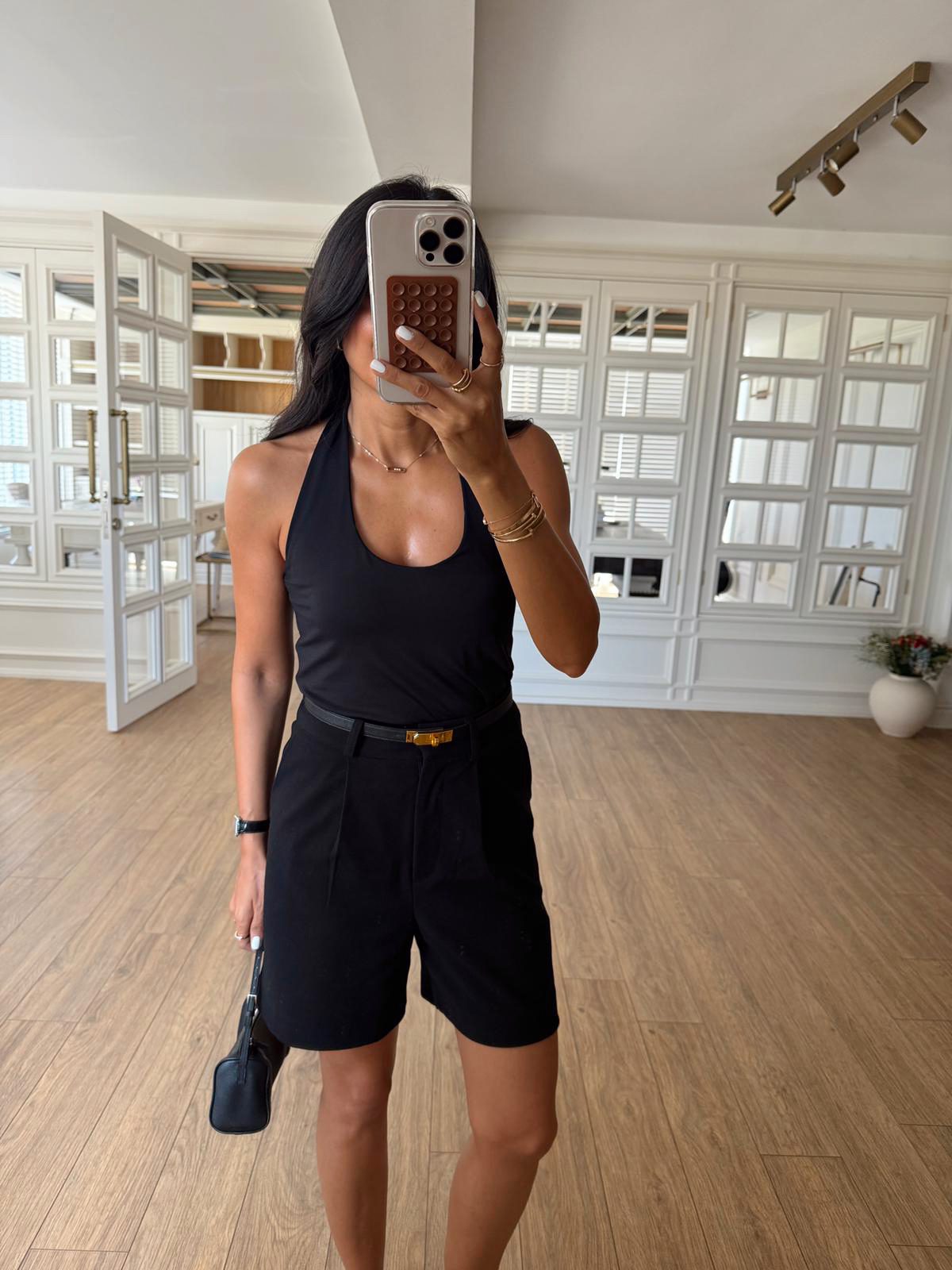 Suzy Halter Yaka Sırt Dekolteli Body