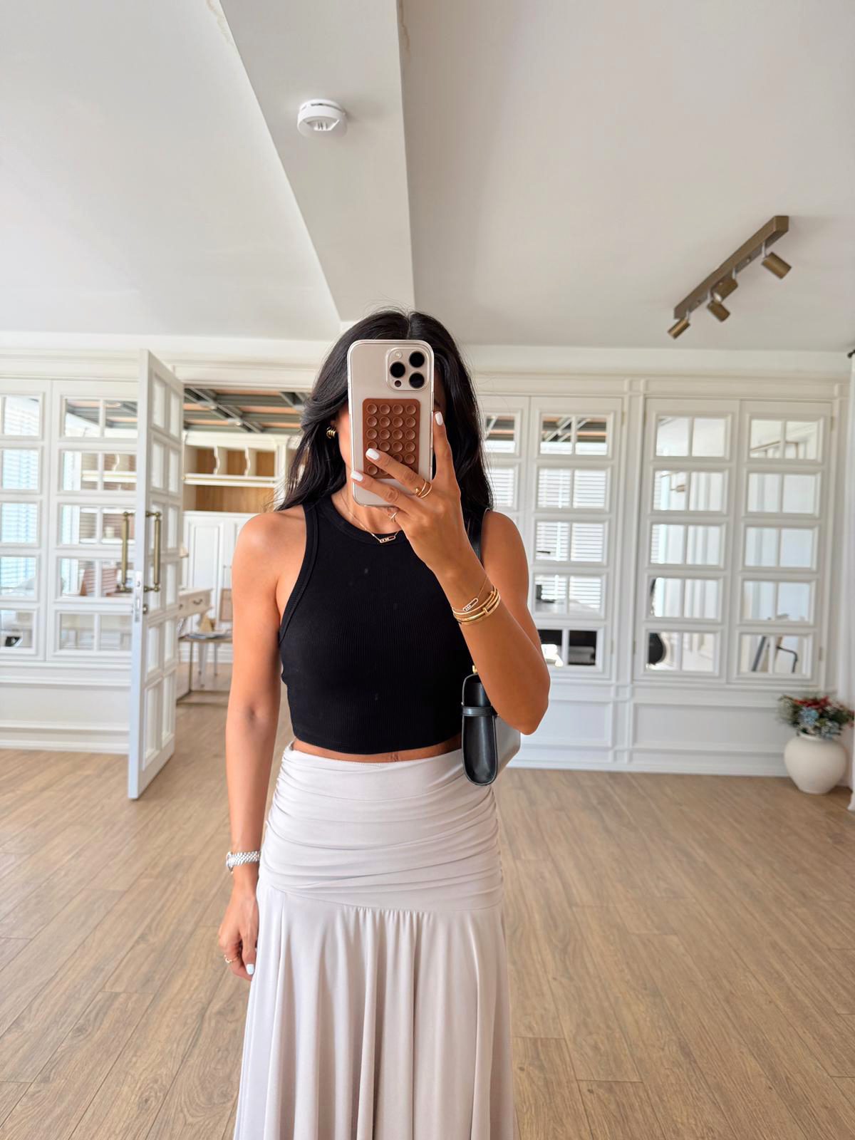 Oriano Dilvin Dikiş Detaylı Crop Top