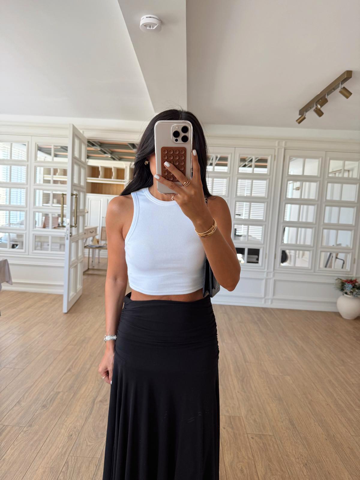 Oriano Dilvin Dikiş Detaylı Crop Top