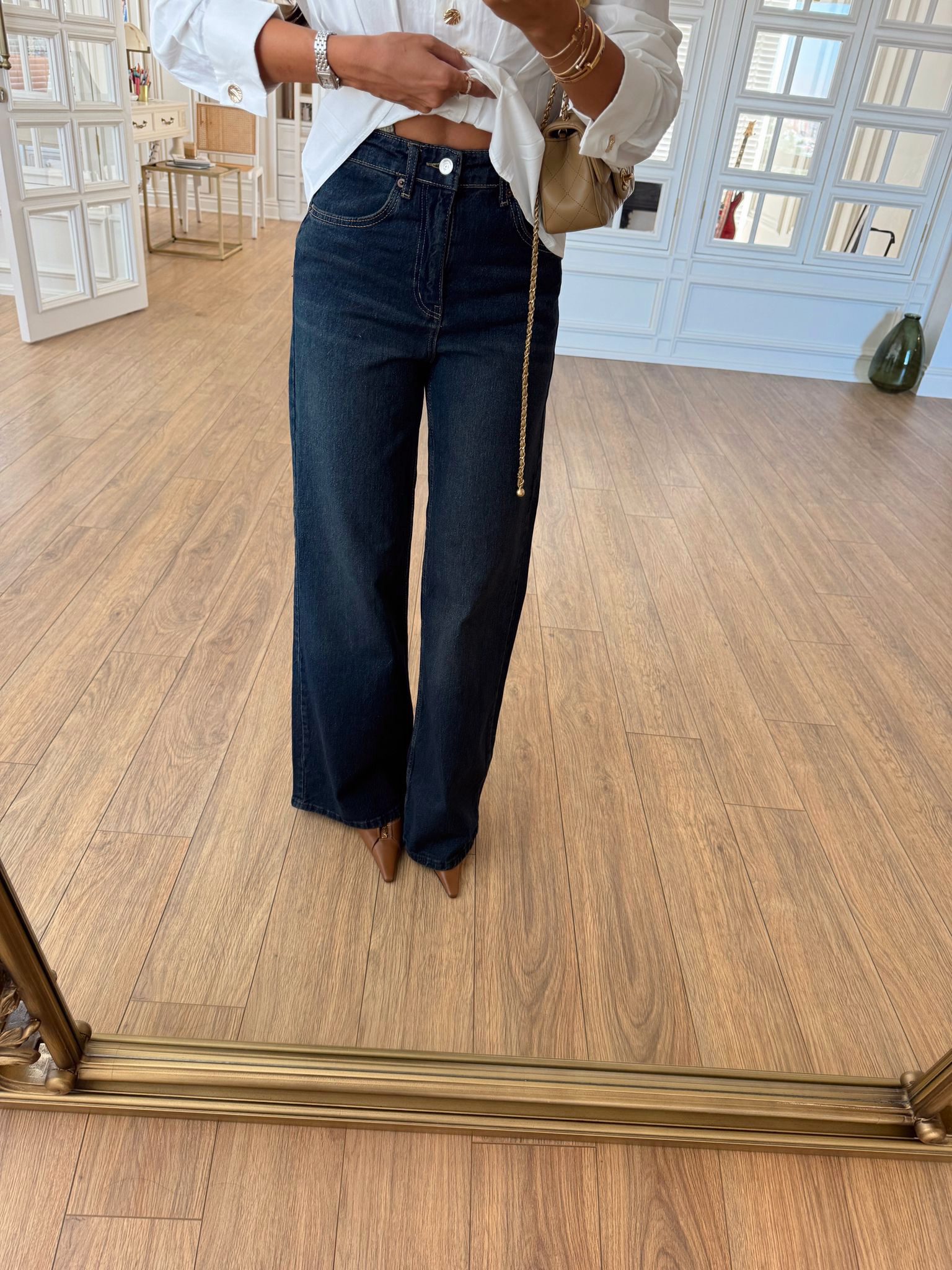 Simons Bol Paça Jean - Koyu Mavi, 34