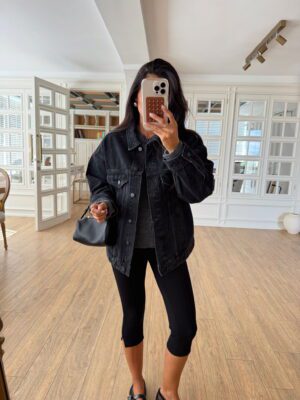 Pilcro Yıkamalı Gümüş Düğmeli Jean Ceket