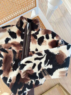 Heirlooms Kahve-Siyah Yarım Fermuarlı Polar Sweat