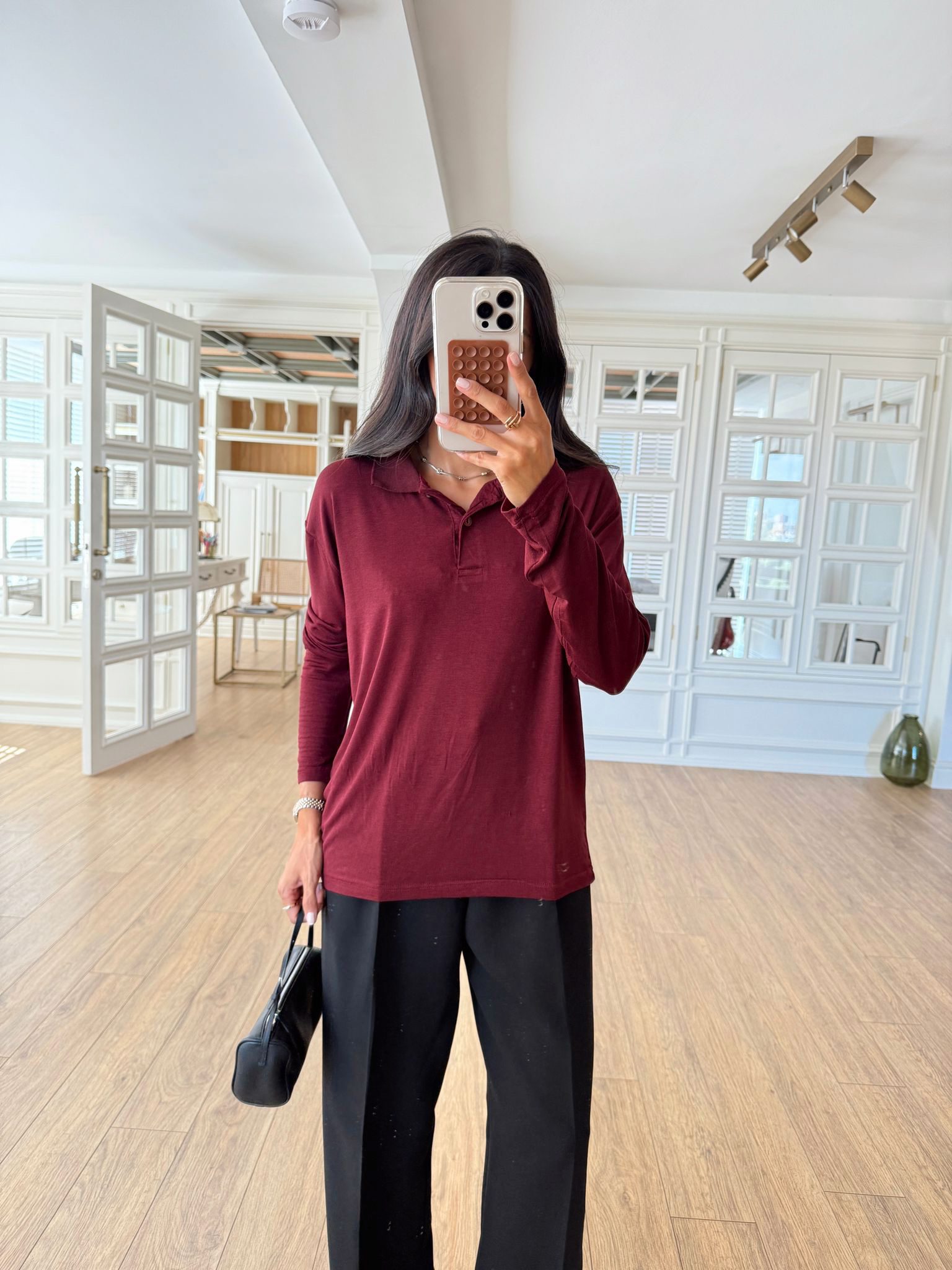 Kiko Polo Yaka Transparan Bluz