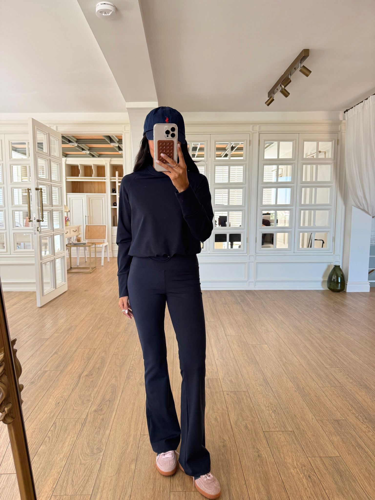 Leila Belden Büzgülü Modal Yoga Takım - Lacivert, 36