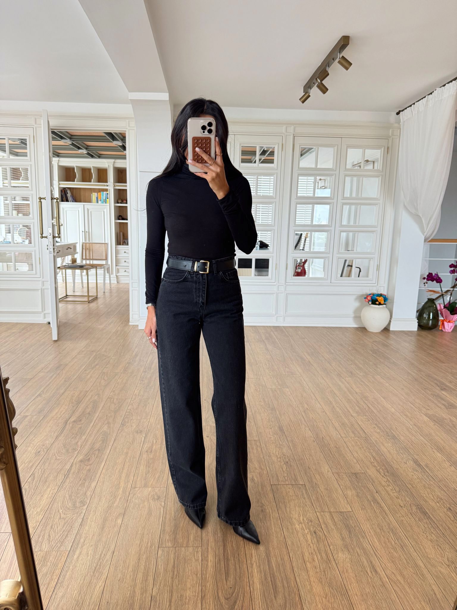 Alimera Eskitme Detaylı Kapalı Paça Straight Jean - Antrasit, 34