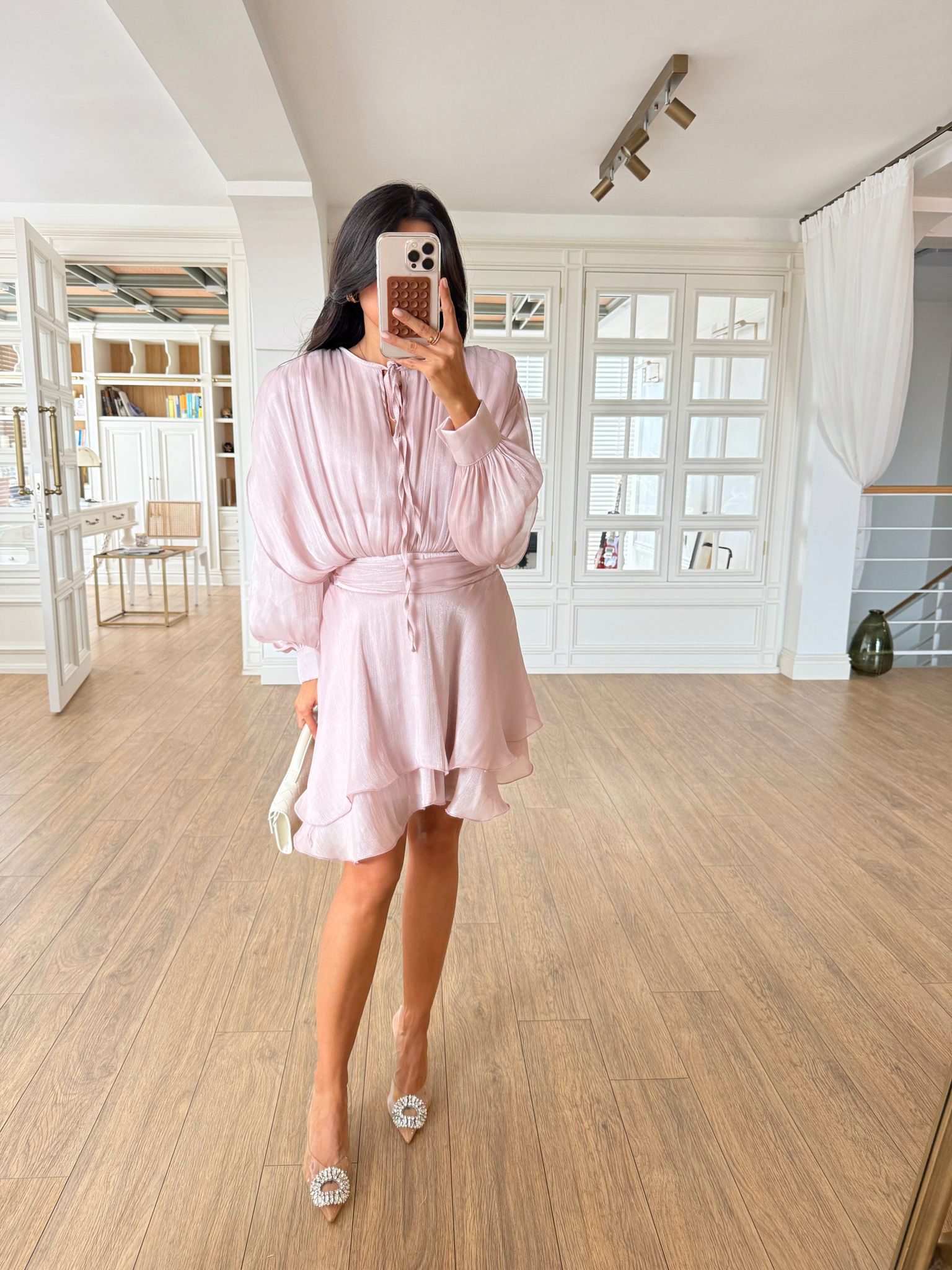 Daniella Parlak Volanlı Mini Elbise