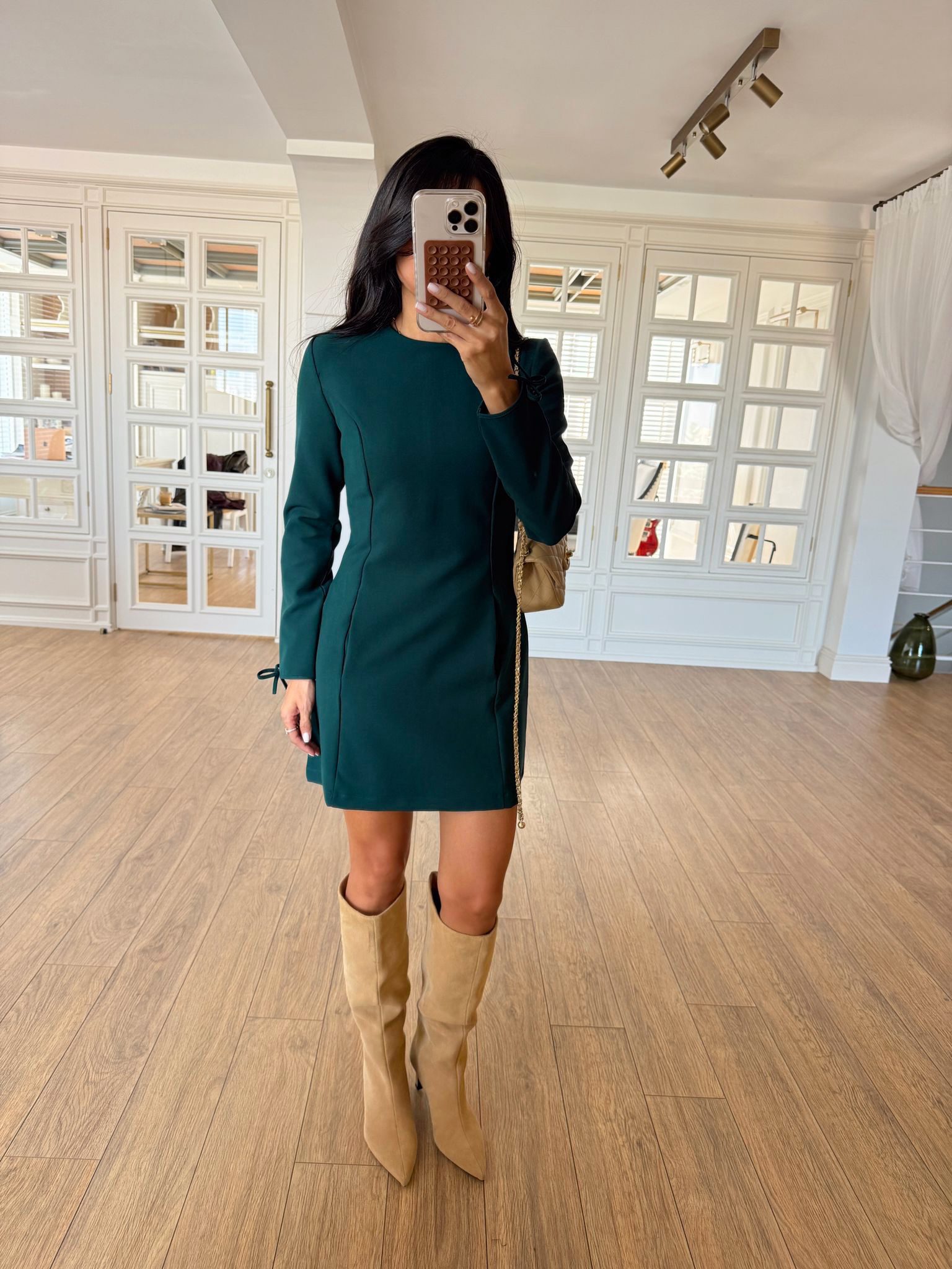 Milano Nalja Kol Fiyonk Detaylı Elbise