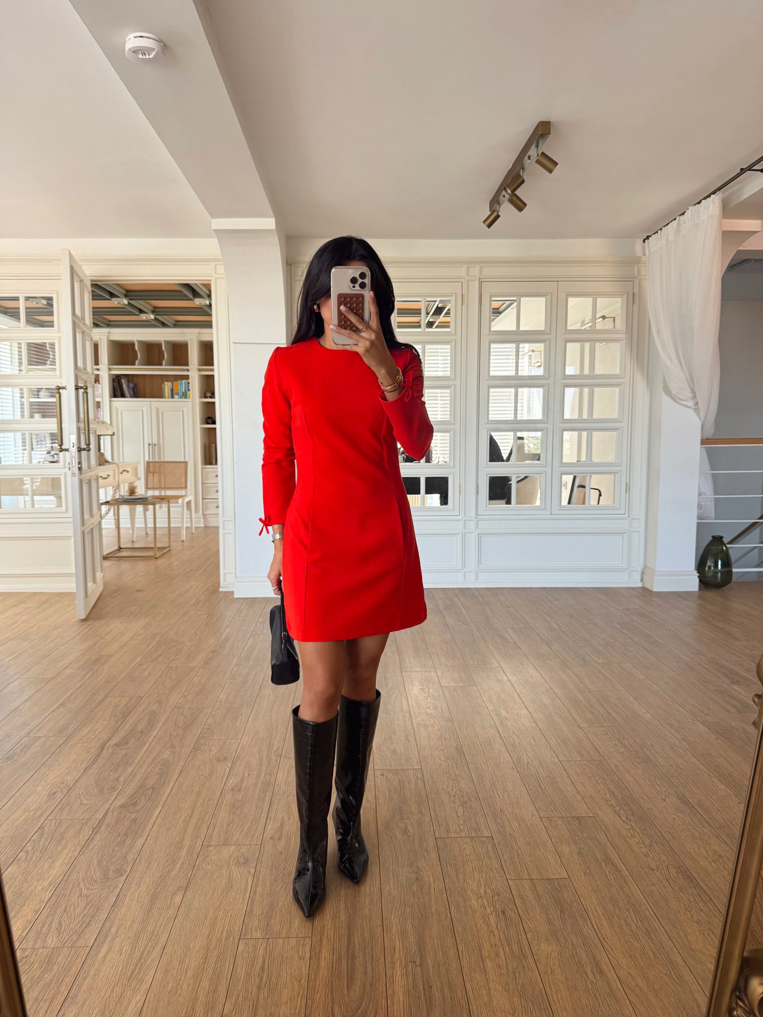 Milano Nalja Kol Fiyonk Detaylı Elbise