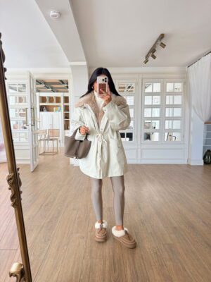 Shaini Bel Büzdürmeli Çıt Çıtlı Mont