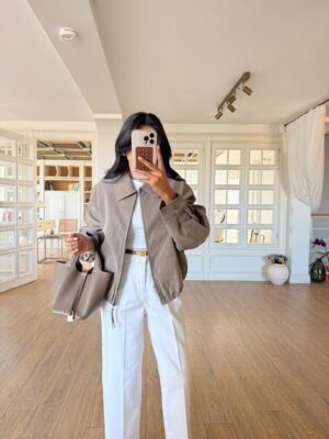 Leather Özel Seri Çift Cep Detaylı Fermuarlı Süet Ceket