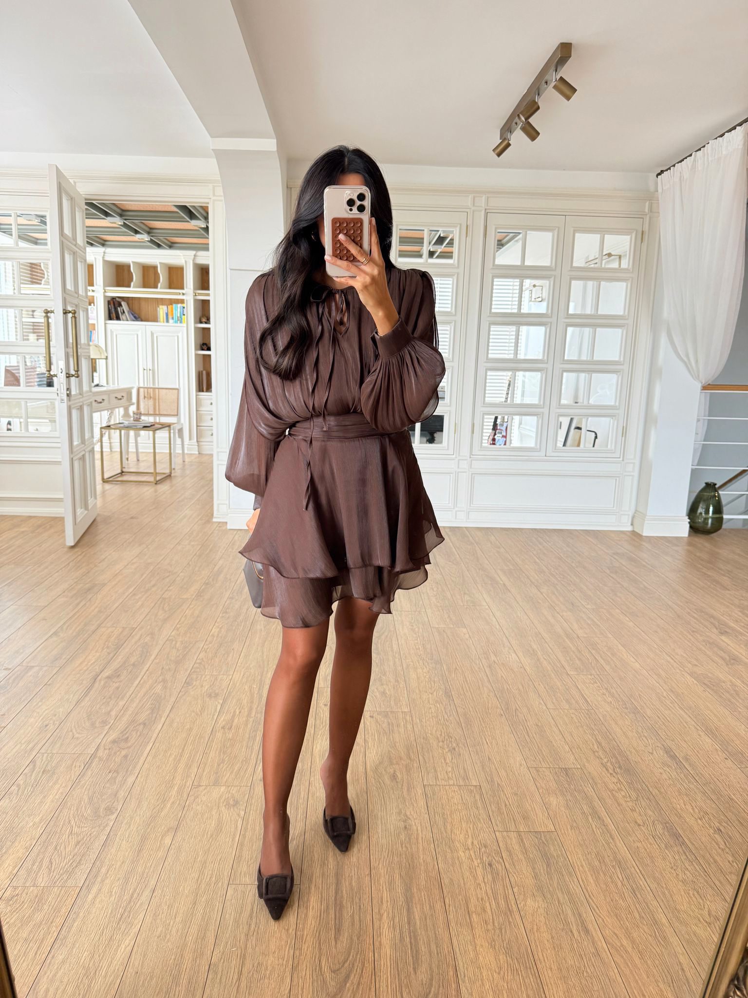 Daniella Parlak Volanlı Mini Elbise