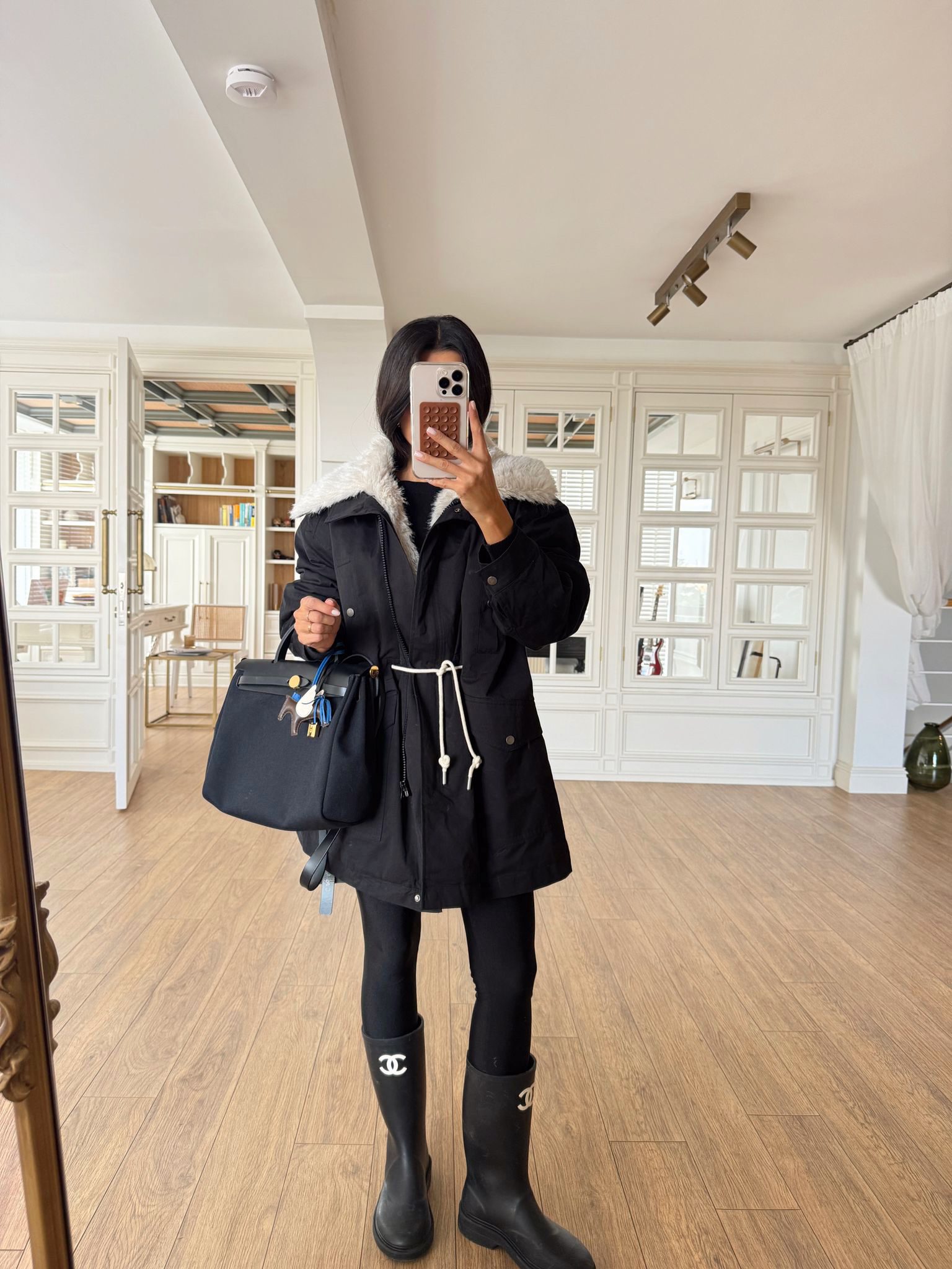 Shaini Bel Büzdürmeli Çıt Çıtlı Mont