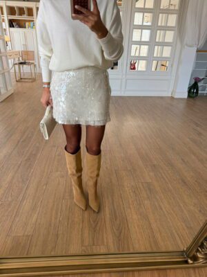 Stormi Mini Pullu Etek