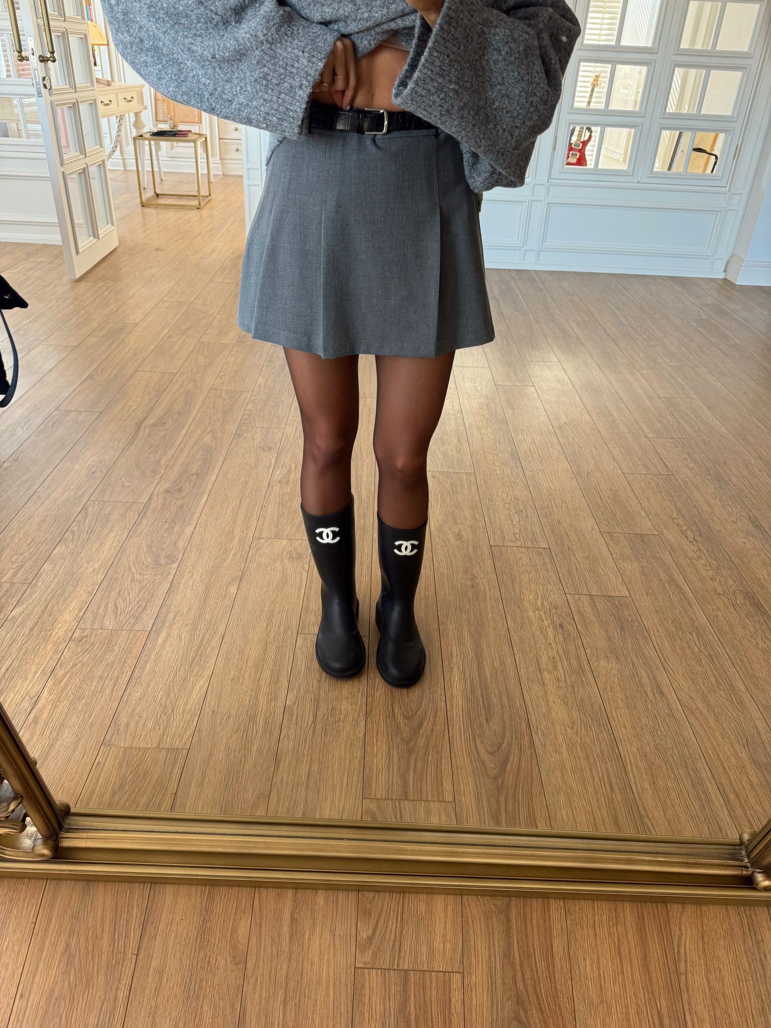 Rainbow Pileli Kemerli Şort Etek