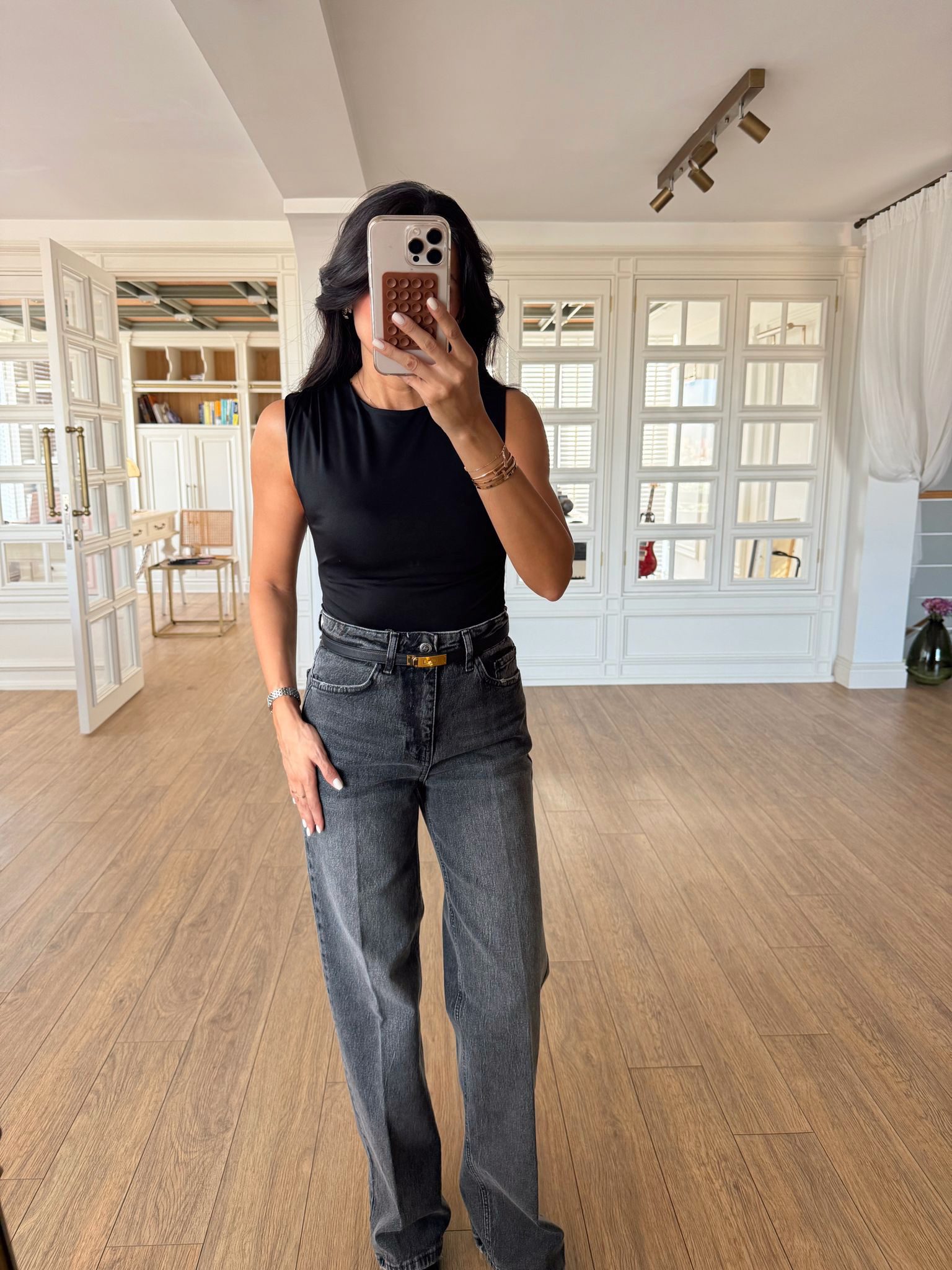 Marlenka Omuz Drape Detaylı Sıfır Kol Bodysuit - Siyah, 36