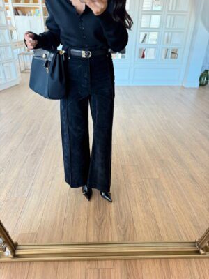 Domy Önden Dikişli Kadife Pantolon