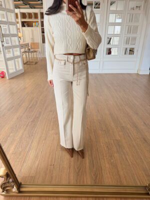 Nexus Natural Zincir Kemerli Cep Detaylı Jean