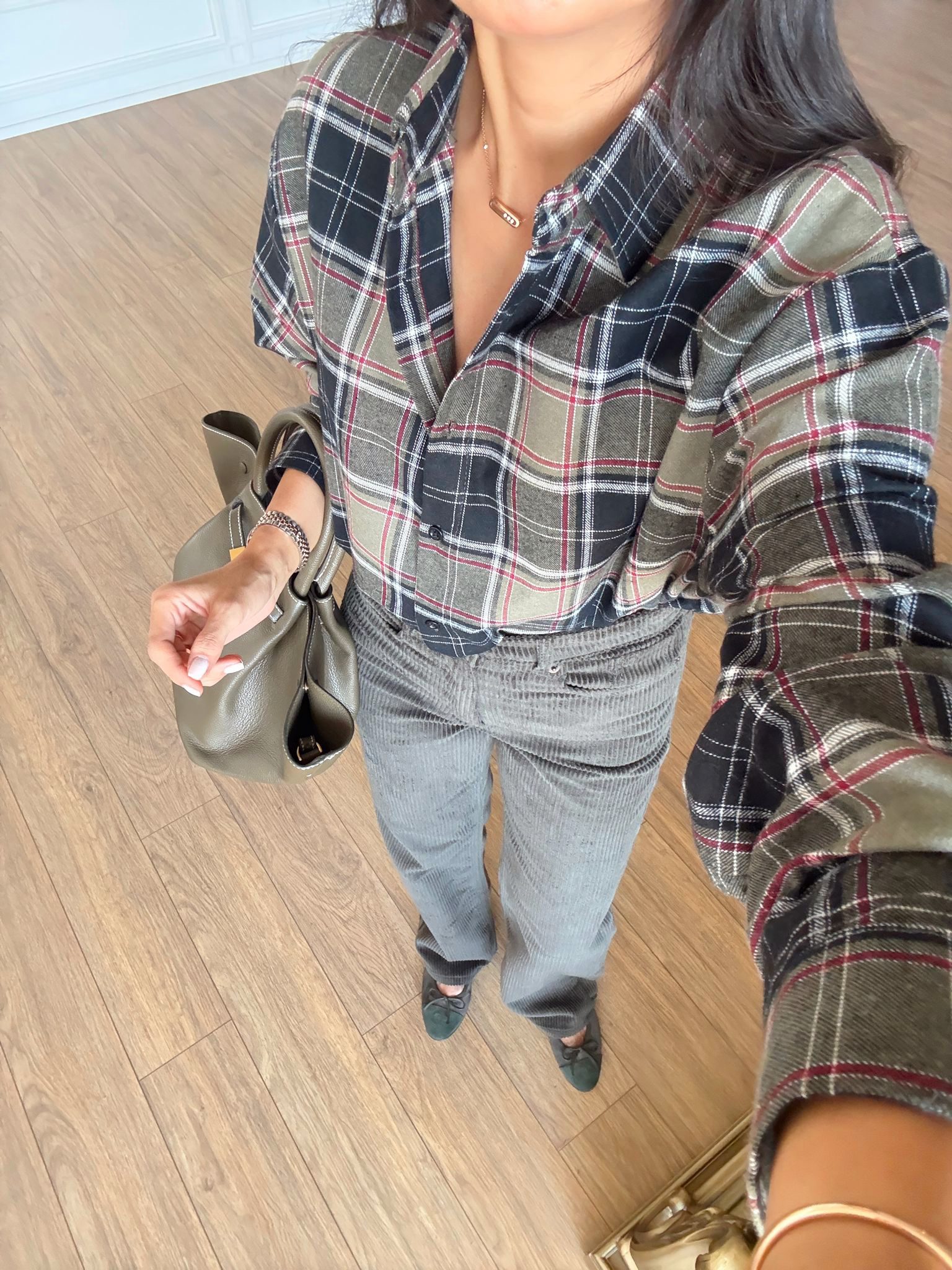 Onapy Kareli Oduncu Gömlek - Haki-Siyah, Standart