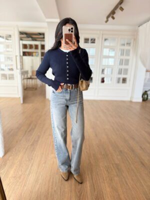 Alimera Eskitme Detaylı Kapalı Paça Straight Jean