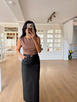 Marlenka Omuz Drape Detaylı Sıfır Kol Bodysuit